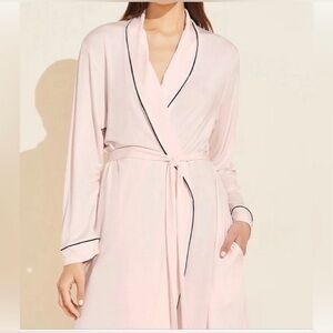Eberjey Gisele Tencel Modal The Wrap Robe, size XL, NWT, Sax, Anthro, rayon